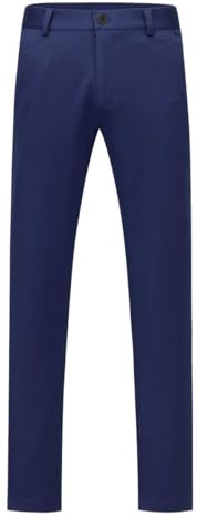 Allthemen Pantalón de Traje de Hombre con Comodidad elástica Traje Slim fit Pantalón Recto para Negocios Azul Marino XXL