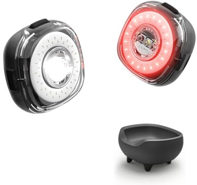 Lumos Smart Bike Light System - Sync Front & Rear LED Light, Custom Brightness, Flash Pattern, Day/Night mode, Turn Signals, Brake lights, Bicycle Accessories for Night Riding