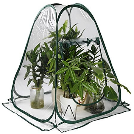 Invernadero de interior | Jardinería plegable Casa de flores transparente con diseño de ventana lateral, a prueba de pájaros para interiores y exteriores