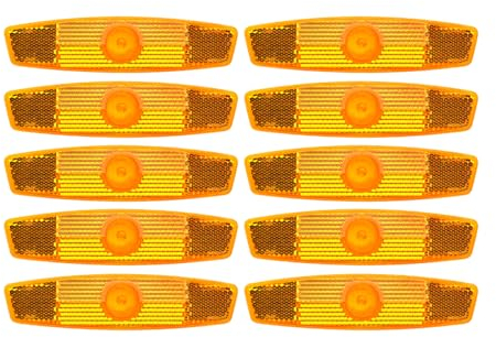 KOPPANG Bike Wheel Reflectors Bicycle Spoke Reflector Bicycle Safety Warning Reflector Road Bike Tire Reflectors Bike Accessories for Mountain Bike Decoration Night Riding (Yellow, 10 pcs)