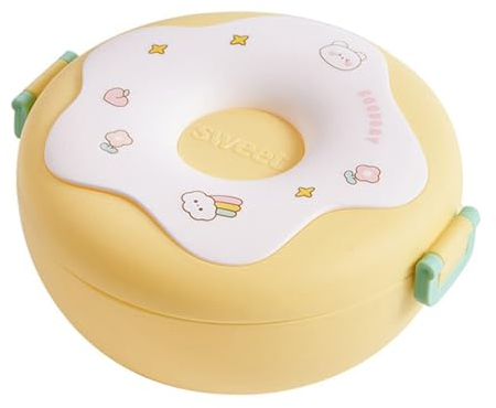 ISAKEN Fiambrera Bento Box de 810 ml con 3 Compartimentos, Caja Bento sin BPA, Caja de Almuerzo Hermética a Prueba de Fugas para Escuela, Oficina, Picnic, Apto para Microondas/Nevera/Lavavajillas