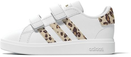 adidas Grand Court 2.0 Shoes Infant Girls Trainers White/Animal 9 UK Child