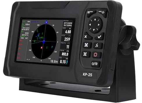 SALALIS Marine Plotter IP66 Vattentät Utmärkt Havsbottendiskriminering för Fiskebåtsbesättning ABS Metall 5 Färg TFT LCD-skärm