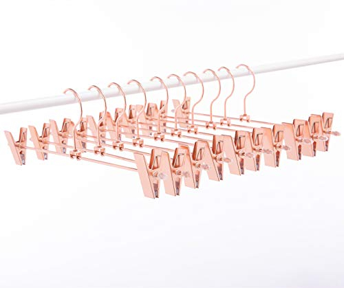 Cocomaya EU Hochleistungs-Metallbügel (Rose Gold Copper Color- Skirt Hanger, 10)