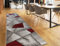 oKu-Tex Teppich Webteppich für Wohnzimmer, Flur, Schlafzimmer Teppichläufer, Brücke Rot Modern geometrisches Design Öko-Tex 100 Größe 80 x 250 cm 30161rot080250