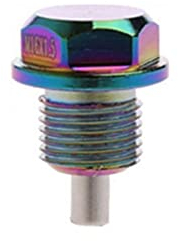 Magnetische Motorölablassschraube,Asudaro Ölwannenschraube Ölablassschraube Aluminiumlegierung Auto-Ablassmutter Cup Bolt Universal mit Dichtung Crush Washer,M16x1,5