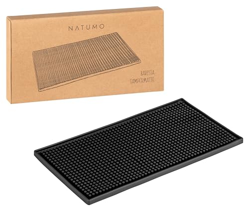 NATUMO Tampermatte, Barista Tamperstation antirutsch, Espresso Tamper Matte + Barmatte (15x30 cm)