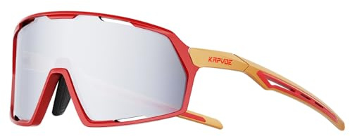 KAPVOE Occhiali da Ciclismo Polarizzati Uomo Donna Occhiali da SoleSportivi Bici Mountain Bike MTB Bicicletta Baseball K160
