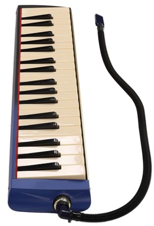 Melodica Instrument 37 Tangenter, Rör Munstycke Air Piano Keyboard Musikinstrument Present med Bärväska Beige, Mjuka Rör 2st Munstycke Melodica Air Piano Keyboard med Väska