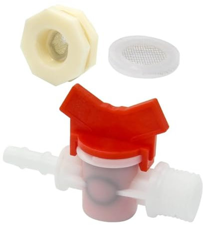 TOYANDONA Valvola a Sfera Ad Aggancio per Abbeveratoio Coniglio Connettore Tubo Flessibile Rubinetto Secchio Parte Plastica Accessorio Impianto Irrigazione