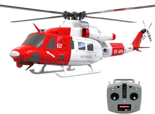 BAUBAUPLAY UH-1Y RC Helicopter, 2.4G 6CH Remote Controlled Helicopter with Lidar Location, Military Helicopter Toy Gift for Adults - RTF