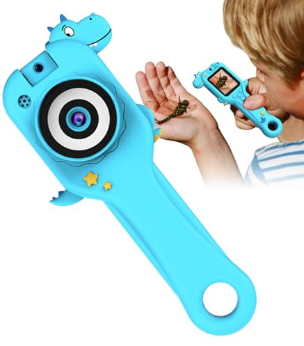 Microscopio De Mano - Microscopio Electrónico 500X Dinosaurio con Función de Foto y Video - Juguete Educativo Recargable para Exploración en Casa