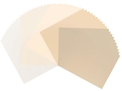 Vaessen Creative Tonkarton Kraftfarbe Braun Glatt 200 g - Bastelpapier A4-50 Bögen - Scrapbook Papier für Karten Basteln, Journaling und Weitere Papercrafts