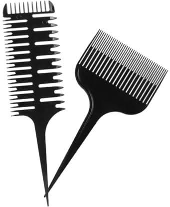 CIYODO 2 piezas Peines para Mechas y Corte Profesional Peine de para Tinte Sección y Estilizado de Cabello Herramienta Doble Cara para Salones y Uso Doméstico