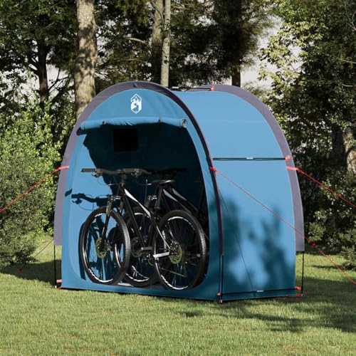 Moderne Fahrradgarage Blau - Biwakzelt & Camping Tent mit Stauraum & Wetterschutz (210 x 90 x 174 cm) für Gemütliche Familienzeit im Garten