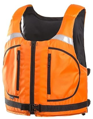 Gilet de natation unisexe haute flottabilité réglable avec sangles réglables pour adultes, kayak, bateau, plongée avec tuba, sports nautiques, sécurité dans l'eau pour stand up paddle, O Orange, M
