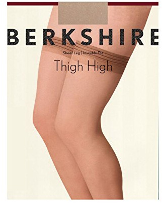 Berkshire Womens All Day Sheer With Invisible Toe Thigh, Brown, C-D US