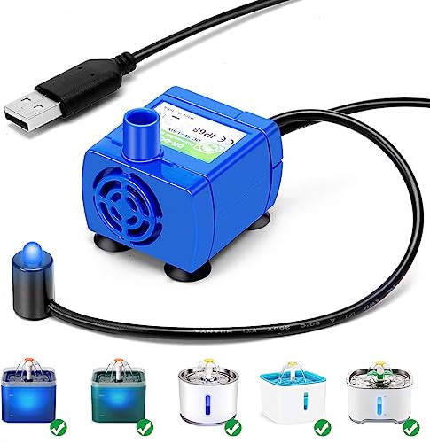 Cat Water Fountain Pump, Pet Water Fountain Pump Compatible Motor, DR-DC160 for Cat Drinking Fountain Cat Water Dispenser Replacement (Pump)