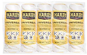 HARDY WORKING TOOLS 5x unidades Recambio Rodillo 18cm, Pelo 12mm, Diámetro 48mm,unidades Recambio Rodillo, Rodillo de color, rodillo lacar, amarillo-blanco