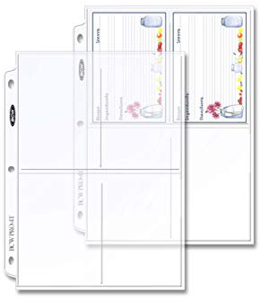 BCW 4-Pocket Photo Page - 25ct | Photos Sleeves, Cards | Acid-Free, PVC-Free | Archival Quality, Photo Album Pages Protector for 3 Ring Binder | High Clarity Polypropylene