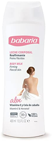 Babaria - Crema reafirmante corporal | Hidratación y Firmeza | Pieles Sensibles | Aloe Vera y Vitamina E | Rápida absorción - 400 ml