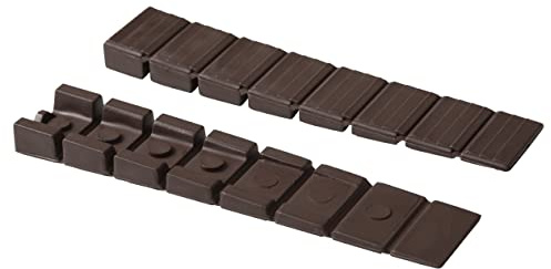 IPEA Cunei per Mobili e Armadi, 25 Pz, Spessori a Cuneo con Punti di Rottura Teorici, Made in Italy, Spessore di Livellamento Pavimento, Cunei di Arresto per Bilanciamento Piani, Marrone