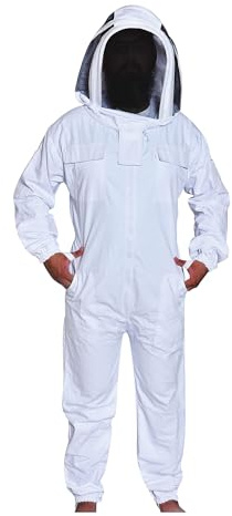 URBANSBEE Traje de Apicultura Algodón con sombrero elegante, Anti abeja protectora Beekeeping suit, Traje Apicultores de Chaqueta ropa para Profesional apicultor