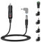 Car Charger 12V 2A DC to DC Cigarette Lighter, 12V Power Cable Plug for DVD Player, CCTV Camera, Massager, Bluetooth Speakers, CD Player and more, with 5 Tips.