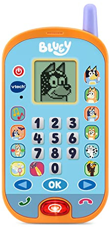 VTech - Bluey, Le Smartphone Éducatif, Téléphone Portable Enfant avec Écran Rétroéclairé, 4 Jeux, Jouet Interactif, Cadeau Enfant de 3 Ans à 7 Ans - Contenu en Français