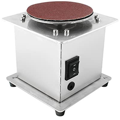 Irfora Mini levigatrice da tavolo, affilatrice elettrica 7 velocità variabile 20 dischi abrasivi, autoadesivi fai da te, levigatrice per legno, plastica, metallo