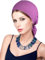 VIAUMBR Mütze Tücher Turban Kopftuch Bandana Head Coverings Kopfbedeckung für Frauen Damen Leicht Weich Seidigen Stoff (Lila)