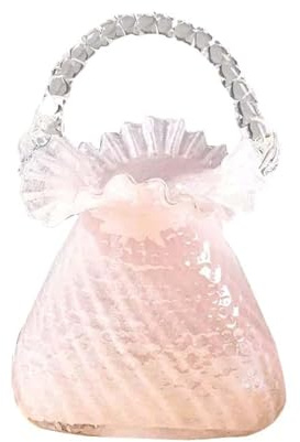 Handmade Glass Bag Vase Purse vase for Flowers Handbag Shape Unique Flower vase Decorative