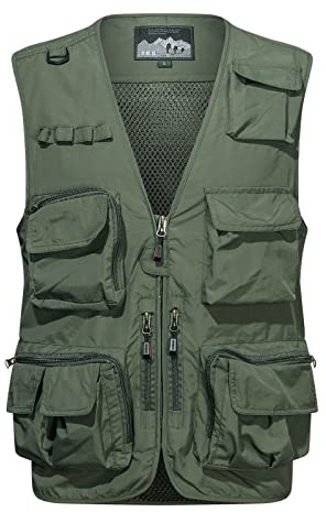 Gilet de pêche, de loisirs, de safari, de trekking, de randonnée, de camping, de safari, à séchage rapide, pour la pêche, la randonnée, la chasse, la gamme militaire