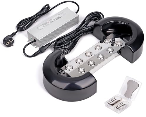 BREUAILY Nebulizzatore 10 Testa 7L/H Nebulizzatore a Ultrasuoni con 350W Alimentatore Impermeabile Fontana Stagno Nebbia Ultrasonico per Giardinaggio Serre Cortile