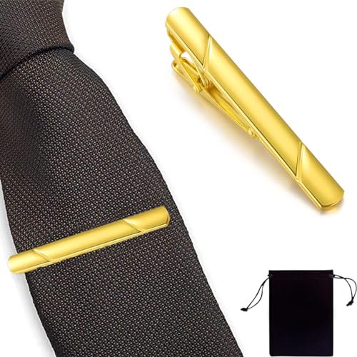 Herren Krawattenklammer Premium Business Herren Krawattennadel Clips Klassisch Minimalistische Krawatte Krawatten Clips Krawattenzubehör Bestes Geschenk für Männer, Liebhaber, Vater, 1, Strass, Kein
