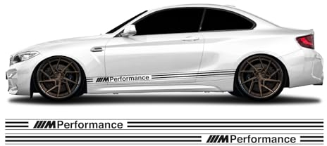 BellaFolia Seitenstreifen Aufkleber M-Performance passend für BMW 2er (F22 & F23) Seitenaufkleber, Rallystreifen 50002