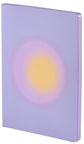 nuuna Notizbuch A5+ | Colour Clash L Light - Trance Lila | 3,5 mm Punktraster | 176 nummerierte Seiten | 120 g Premium-Papier | Leder lila | nachhaltig produziert in Deutschland