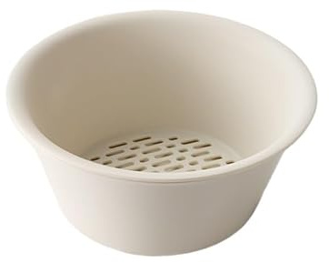 LUYOUBOZHU Fruit Dish Wash Fruit Draining Basket Living Room Household Coffee Table Fruit Plate Strainer Kitchen Double Wash Basin Basket Decorative Fruit Bowl(White)