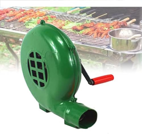 Accesorios para Barbacoa, soplador de forja de Herrero con manivela, Ventilador de Barbacoa doméstico Resistente, Encendedor de carbón, Ventilador Manual para Palomitas d