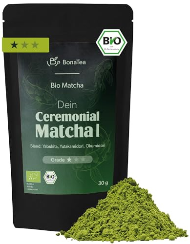 Bio Matcha Ceremonial Grade in verschiedenen Qualitätsstufen aus Japan - erste Ernte, laborgeprüft 30g, Qualitätsstufe: Grade 1