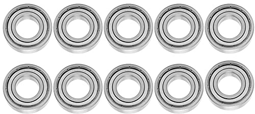 Aramox 10st Kullager Rostfritt Stål Skateboardlager S6004ZZ 20mm ID 42mm OD 12mm Bredd Dubbelskärmade Dammsäkra Kåpor för Rullmaskiner Växellådor Utskriftsutrustning