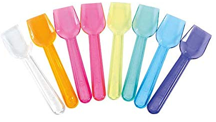 Effe2cart Palette Cucchiaini in Plastica per Gelato Colorate H. 10 cm -Conf. 1 kg-