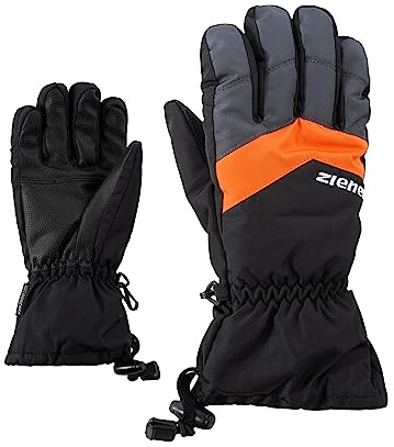 Ziener Kinder LETT AS glove junior Ski-Handschuhe / Wintersport | wasserdicht atmungsaktiv, black/graphite, 6,5