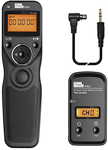Wireless Shutter Remote Compatible for Canon, Pixel TW-283 N3 Shutter Remote Control Wireless Remote Shutter Release Timer Compatible for Canon EOS 5D, 5D Mark II, 5D Mark III, 6D, 7D, 7D Mark II