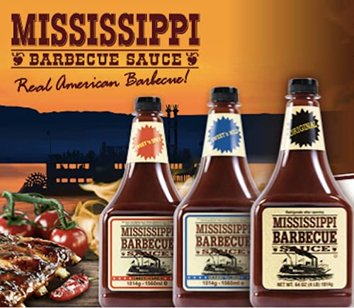 SKUURTFR 3 Sorten Mississippi BBQ Grillsauce Marinade 3er Vorteilspaket 5,4 kg