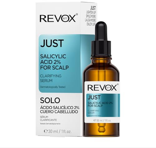 REVOX B77 - Just Salicylic Acid 2% for Scalp, 30 ml, Serum mit Salicylsäure, peelt, reinigt, kontrolliert Talg, spendet Feuchtigkeit, beruhigt Kopfhaut, fördert gesundes Haarwachstum