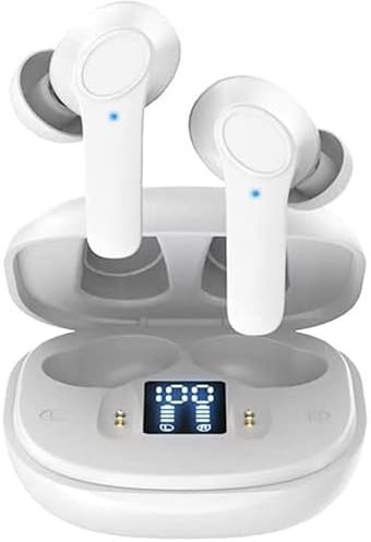 DNSEA Écouteurs sans fil pour Samsung Galaxy Z Flip 5/Z Fold 5/Z Flip 4/Z Fold 4/Z Flip 3/Z Fold 3/S20 FE/S21 FE/S23 FE/S20, écouteurs Bluetooth 5.0 IPX6 intra-auriculaires basses profondes (blanc)