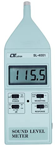 Fonometro digitale (intervallo: da 35 a 130 dB) per auditorium, centro di formazione professionale insieme al certificato di calibrazione di fabbrica Modello: SL-4001