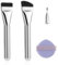 3pcs Foundation Brush Sets, with Makeup Puff Flat Foundation Angled Makeup Brushes Perfect for Blending Liquid Cream Foundation Concealer Applicator Cosmetics Flawless Makeup Face Brush Tool