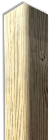 Trave in legno di pino nordico da 100 cm, sezione 9x9 cm, finitura piallata, impregnato in autoclave classe IV